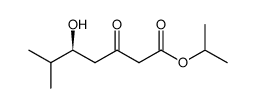 (2-methylethyl) (S)-5-hydroxy-6-methyl-3-oxoheptanoate结构式