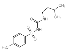 3-(3-methylbutyl)-1-(4-methylphenyl)sulfonyl-urea结构式