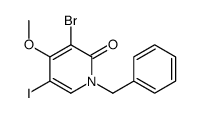 1-benzyl-3-bromo-5-iodo-4-methoxypyridin-2-one Structure