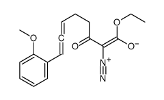 2-diazonio-1-ethoxy-8-(2-methoxyphenyl)-1-oxoocta-2,6,7-trien-3-olate Structure