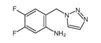4,5-difluoro-2-(triazol-1-ylmethyl)aniline结构式
