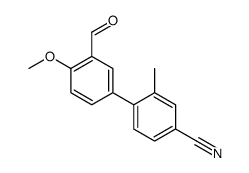 4-(3-formyl-4-methoxyphenyl)-3-methylbenzonitrile结构式