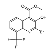 methyl 2-bromo-3-hydroxy-8-(trifluoromethyl)quinoline-4-carboxylate结构式