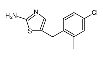 2-Thiazolamine, 5-[(4-chloro-2-methylphenyl)methyl]结构式