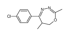 5-(4-chlorophenyl)-2,6-dimethyl-6,7-dihydro-1,3,4-oxadiazepine结构式