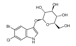 5-Bromo-6-chloro-3-indolyl-β-D-glucopyranoside structure