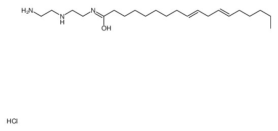 (9Z,12Z)-N-[2-[(2-aminoethyl)amino]ethyl]octadeca-9,12-dien-1-amide hydrochloride结构式