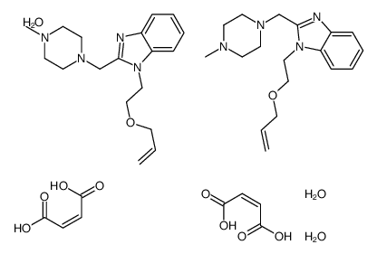 (E)-but-2-enedioic acid,2-[(4-methylpiperazin-1-yl)methyl]-1-(2-prop-2-enoxyethyl)benzimidazole,trihydrate Structure