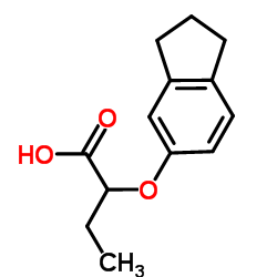 2-(2,3-Dihydro-1H-inden-5-yloxy)butanoic acid Structure