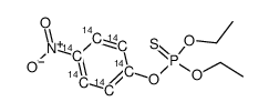 methyl parathion, [ring 14c(u)]结构式