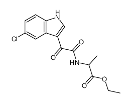 2-[2-(5-Chloro-1H-indol-3-yl)-2-oxo-acetylamino]-propionic acid ethyl ester Structure