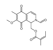 (2-formyl-7-methoxy-6-methyl-5,8-dioxo-1H-isoquinolin-1-yl)methyl (Z)-2-methylbut-2-enoate Structure