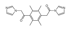 1-imidazol-1-yl-2-[4-(2-imidazol-1-ylacetyl)-2,3,5,6-tetramethylphenyl]ethanone Structure