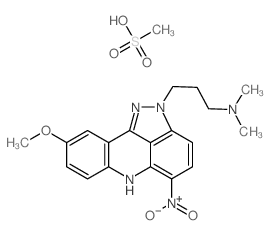 {Pyrazolo[3,4,5-kl]acridine-2(6H)-propanamine,} 9-methoxy-N, N-dimethyl-5-nitro-, monomethanesulfonate结构式