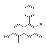 3-bromo-7-hydroxy-8-methyl-4-phenyl-2H-chromen-2-one Structure