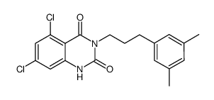 5,7-dichloro-3-[3-(3,5-dimethyl-phenyl)-propyl]-1H-quinazoline-2,4-dione Structure