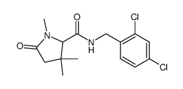 N-[(2,4-dichlorophenyl)methyl]-1,3,3-trimethyl-5-oxoprolinamide Structure