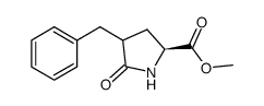 (S)-4-benzyl-5-oxo-pyrrolidine-2-carboxylic acid methyl ester Structure