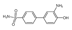 3'-Amino-4'-hydroxy-biphenyl-4-sulfonic acid amide结构式