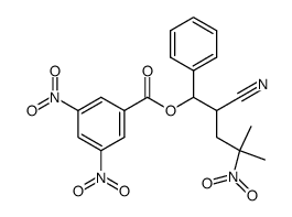 α-Hydroxybenzyl-γ-methyl-γ-nitrovaleronitril-<3.5-dinitro-benzoat> Structure