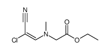 (E)-2-chloro-3-[[[(ethoxy)carbonyl]methyl](methyl)amino]-2-propene nitrile结构式