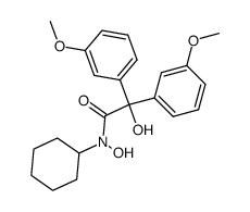 N-Cyclohexyl-2,N-dihydroxy-2,2-bis-(3-methoxy-phenyl)-acetamide结构式