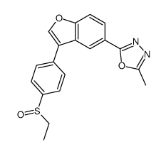 1,3,4-Oxadiazole, 2-[3-[4-(ethylsulfinyl)phenyl]-5-benzofuranyl]-5-Methyl-结构式