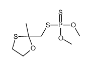 Dithiophosphoric acid O,O-dimethyl S-[(2-methyl-1,3-oxathiolan-2-yl)methyl] ester结构式