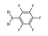 (pentafluoro phenyl) dibromo borane Structure