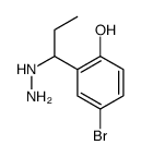 4-bromo-2-(1-hydrazinylpropyl)phenol Structure