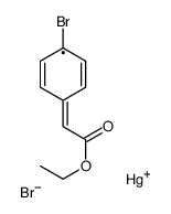 bromo-[1-(4-bromophenyl)-2-ethoxy-2-oxoethyl]mercury结构式