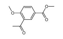 3-acetyl-4-methoxybenzoic acid methyl ester结构式