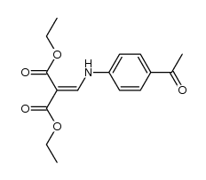 2-[(4-acetyl-phenylamino)-methylene]-malonic acid diethyl ester Structure