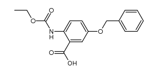 5-(benzyloxy)-2-((ethoxycarbonyl)amino)benzoic acid Structure