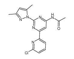 N-[6-(6-chloropyridin-2-yl)-2-(3,5-dimethyl-pyrazol-1-yl)-pyrimidin-4-yl]-acetamide结构式