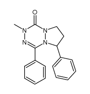 2-methyl-4,6-diphenyl-2,6,7,8-tetrahydro-1H-pyrazolo[1,2-a][1,2,4,5]tetrazin-1-one结构式