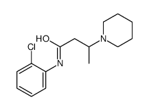 N-(2-chlorophenyl)-3-piperidin-1-ylbutanamide结构式