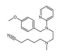 N'-(4-氰基丁基)-N-(4-甲氧基苄基)-N'-甲基-N-2-吡啶基-1,2-乙二胺结构式