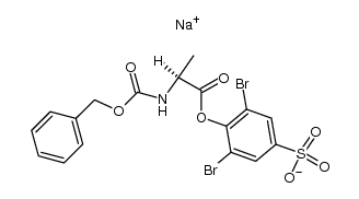 Z-Ala-OH 2,6-dibromo-4-sulfenyl ester sodium salt结构式