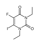 1,3-diethyl-5-fluoro-6-iodopyrimidine-2,4-dione结构式