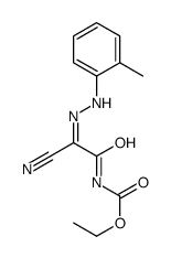 ethyl N-[2-cyano-2-[(2-methylphenyl)hydrazinylidene]acetyl]carbamate结构式
