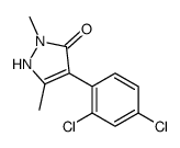 4-(2,4-dichlorophenyl)-2,5-dimethyl-1H-pyrazol-3-one结构式