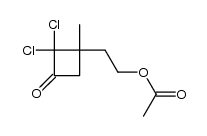 2-(2,2-dichloro-1-methyl-3-oxocyclobutyl)ethyl acetate结构式