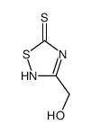 1,2,4-Thiadiazole-5(2H)-thione, 3-(hydroxymethyl)- (9CI) Structure