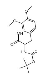 N-t-butyloxycarbonyl-L-3,4-dimethoxyphenylalanine Structure