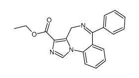 6-Phenyl-4H-2,5,10b-triaza-benzo[e]azulene-3-carboxylic acid ethyl ester结构式