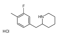 2-(3-FLUORO-4-METHYL-BENZYL)-PIPERIDINE HYDROCHLORIDE structure