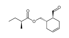 (1S,2S,2'S)-2-((2'-methyl-1'-oxobutoxy)methyl)cyclohex-4-enecarboxaldehyde Structure