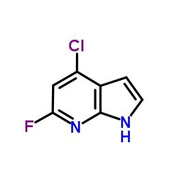 4-Chloro-6-fluoro-1H-pyrrolo[2,3-b]pyridine结构式