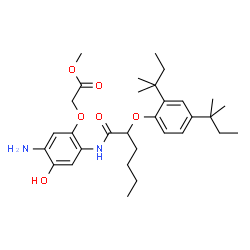 [5-Amino-2-[2-(2,4-di-tert-pentylphenoxy)hexanoylamino]-4-hydroxyphenoxy]acetic acid methyl ester Structure